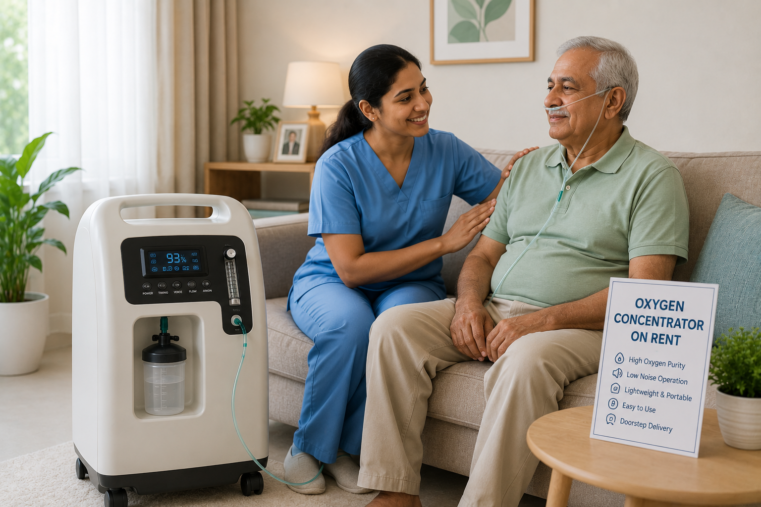 Oxygen concentrator on rent in Noida – 5L and 10L medical oxygen concentrator
